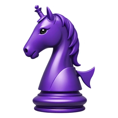 chess knight in dark purple sticker