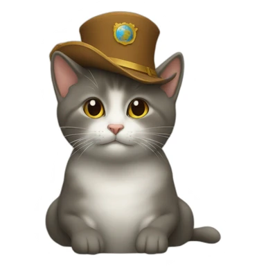 un chat sur un dauphin sticker