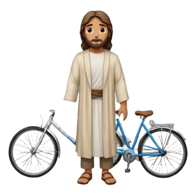 Jesus helping someone in need on a city sidewalk, surrounded by a diverse group of bystanders, detailed city background with crosswalks, storefronts, and bicycles sticker