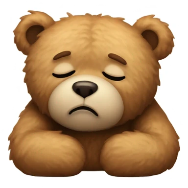 Sleepy teddy bear sticker