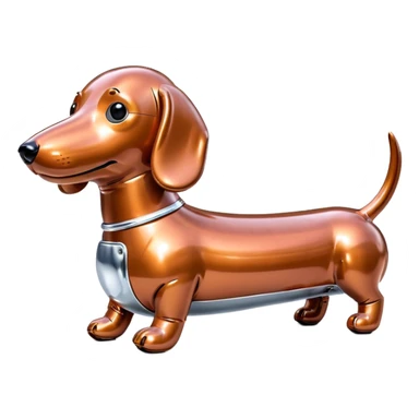 SPAM meat jeff koons style inflatable dachshund shund art sculpture sticker