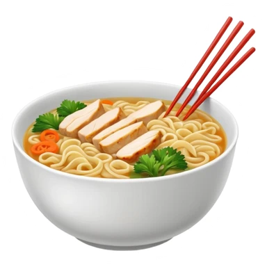 chicken noodles street food style  sticker