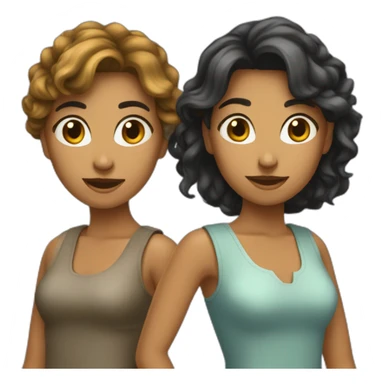 Dos amigas abrazadas sticker