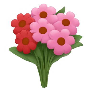 Bouquet of Pink and Red Flowers  sticker