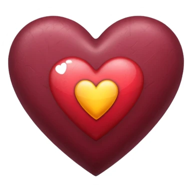 Corazón de color vinotinto sticker