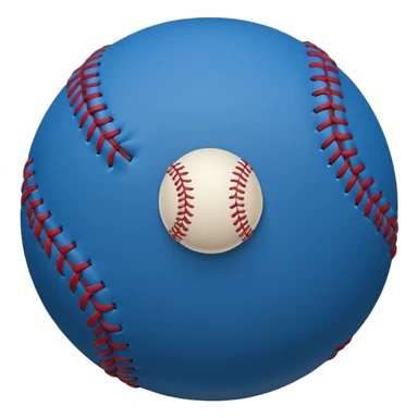 blue baseball ball sticker