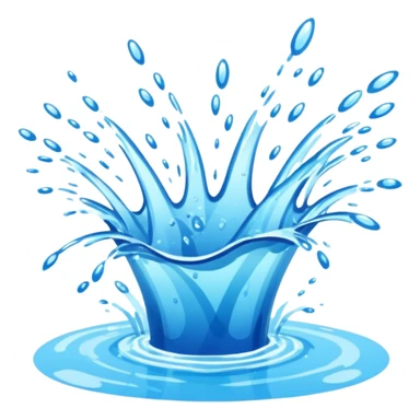 chaotic water splash from jumping into swimming pool sticker