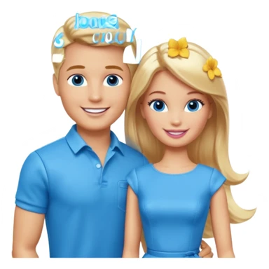 Barbie with Ken  sticker