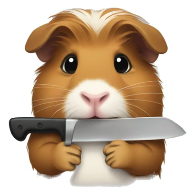 guinea pig holding a knife sticker