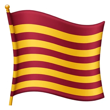 Flag with three horizontal line. Top line marron color mid line yellow color bottom line marron color sticker