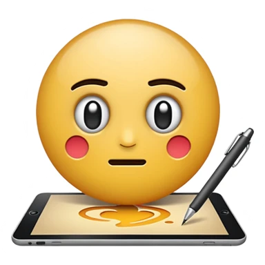 wacom and pen drawing sticker