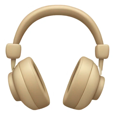 beige headphones with beige bows sticker