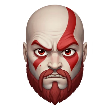 Visage de Kratos du jeu PlayStation sticker
