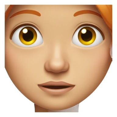 red headed girl twitching her eye sticker