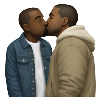 kanye west kissing kanye west sticker