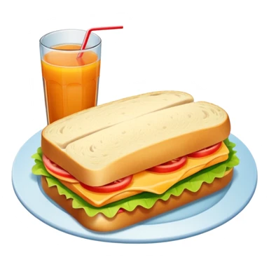 picnic with sandwiche and juice sticker
