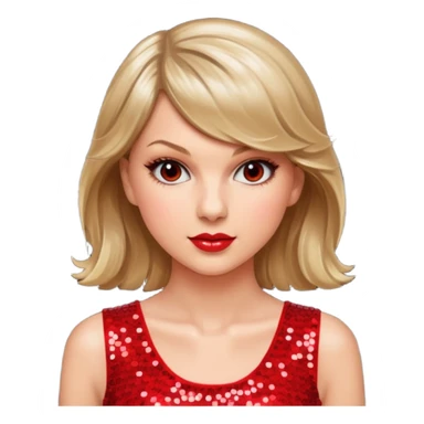 Taylor Swift with red sequin outfit sticker