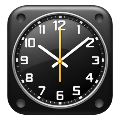 12:00 on the clock sticker