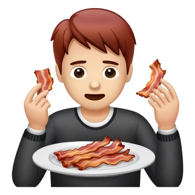 throw up and bacon sticker