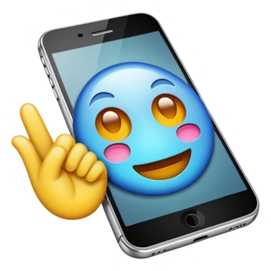emoji de un celular iphone sticker