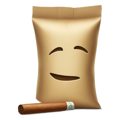 a bag of flour smokes a cigar sticker