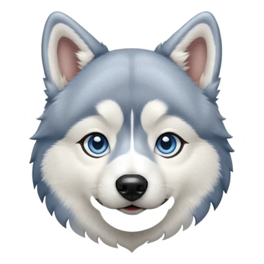 A Husky with lightblue eyes sticker