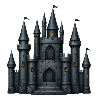 Gothic black evil castle sticker