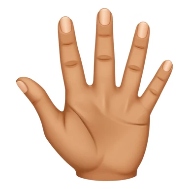 Hand pn which 3rd and ring finger pointing outward and 2nd and 5th and thumb finger pointing upward sticker