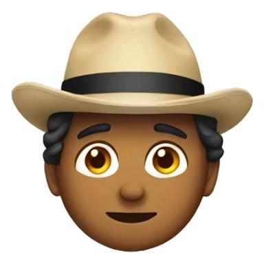 Juan with a hat sticker