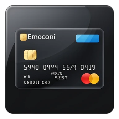 black credit card, no text, no numbers sticker