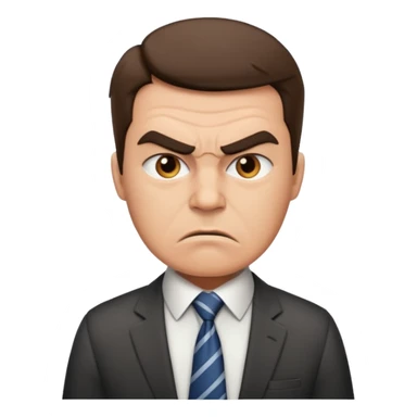 an angry office worker sticker