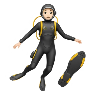 water Diving suit shoe flipper sticker
