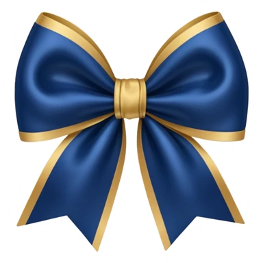 Navy blue and gold bow sticker