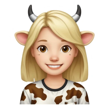 девушка любит коров sticker