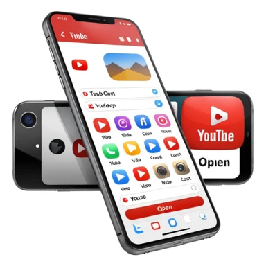 Phone on YouTube app  open showing video with view count sticker