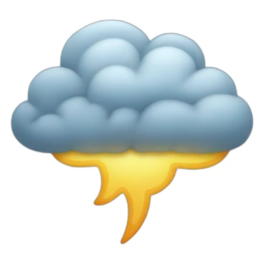 cloud thundering sticker
