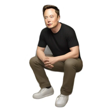 Elon musk sitting on gold bricks sticker