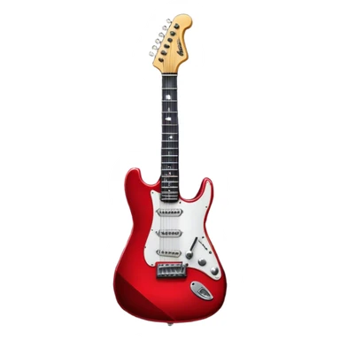 Create a fierce and edgy emoji representing hardcore rock vocal performance in a humanless collage. The design should feature a vintage microphone at the center, surrounded by a menacing, distorted electric guitar with sharp, aggressive angles. Add crossed drumsticks behind the microphone to symbolize the rhythm and power of the drums. Include subtle elements like lightning bolts, flames, or jagged sound waves to evoke the raw energy and intensity of hardcore rock. Use dark, intense colors like black, red, and silver, with a metallic, gritty finish to convey the rebellious, aggressive spirit of the genre. The background should be transparent. sticker