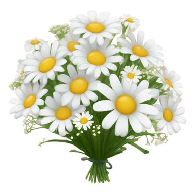 daisy and babies breath bouquet  sticker