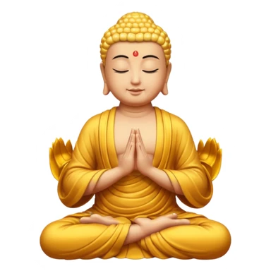 Buddha makes a namaste with his hands sticker