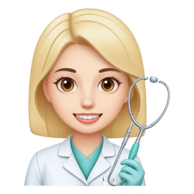 girl dentist sticker