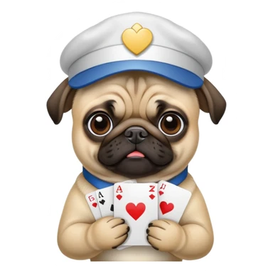 pug gambling  sticker