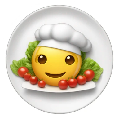 Gourmet food on plate sticker