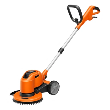 Echo lawn trimmer with  orange  sticker