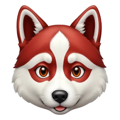 Red white black husky sticker