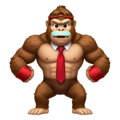 Donkey Kong🦍💪🐵 with red tie sticker