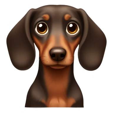 Sad brown Long-haired dachshund sticker