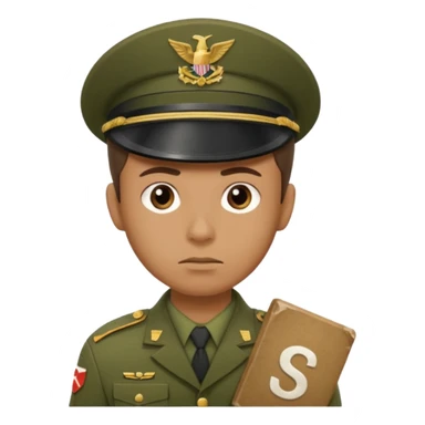 Soldat der salotiert und den Buchstaben S.A.S sticker