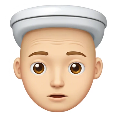 A man’s head in a toilet  sticker