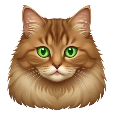 siberian brown cat with green eyes sticker
